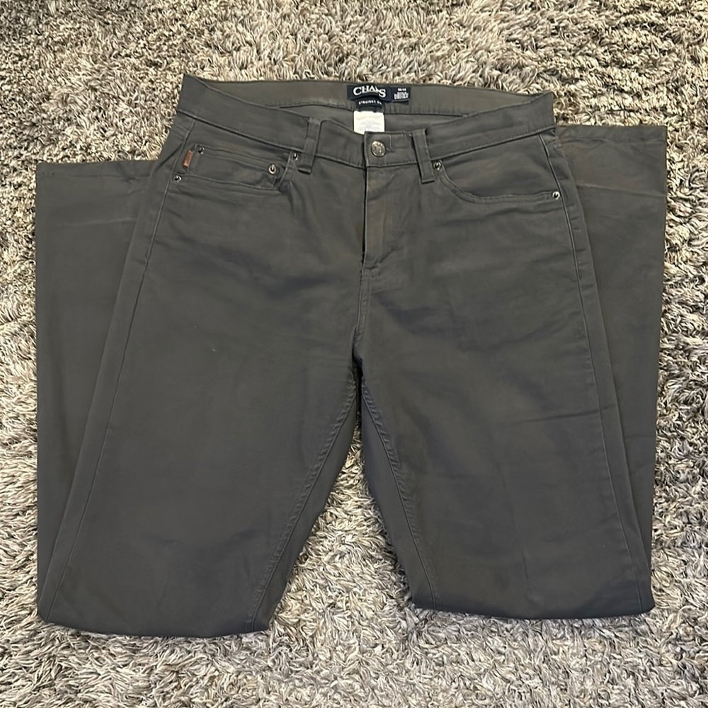 NWOT Chaps Gray Straight Jeans Classic Style